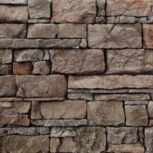 Lodge Brown kőhatású beton falburkolat homlokzati falon