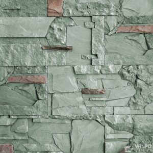 Mix Green kőhatású beton falburkolat kültéri falon